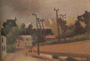 Henri Rousseau Sketch for View of Malakoff oil